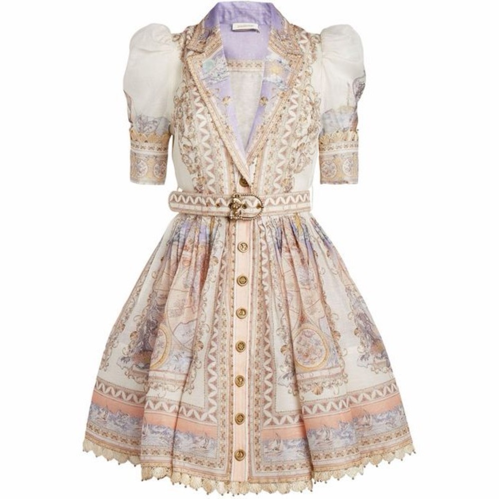 Zimmermann High Tide Flower Mini Dress - Size 0p BNWT